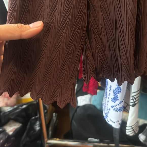 Nicola women’s brown long sleeve textured button down XL - Picture 3 of 6